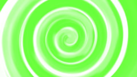 Bright green soft spiral swirl rotating in a spinning twirl twist with a seamless repeating loop.  Colorful CGI high definition motion background video clip
