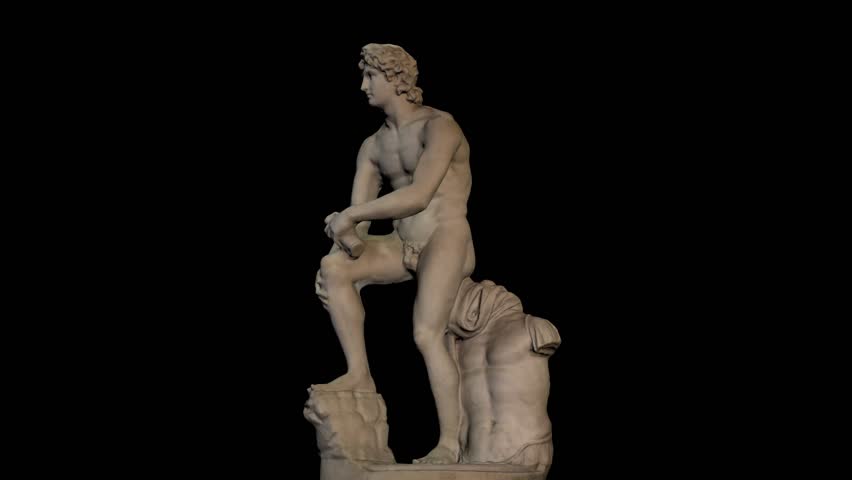 Statue of Alexander The Great. Looped