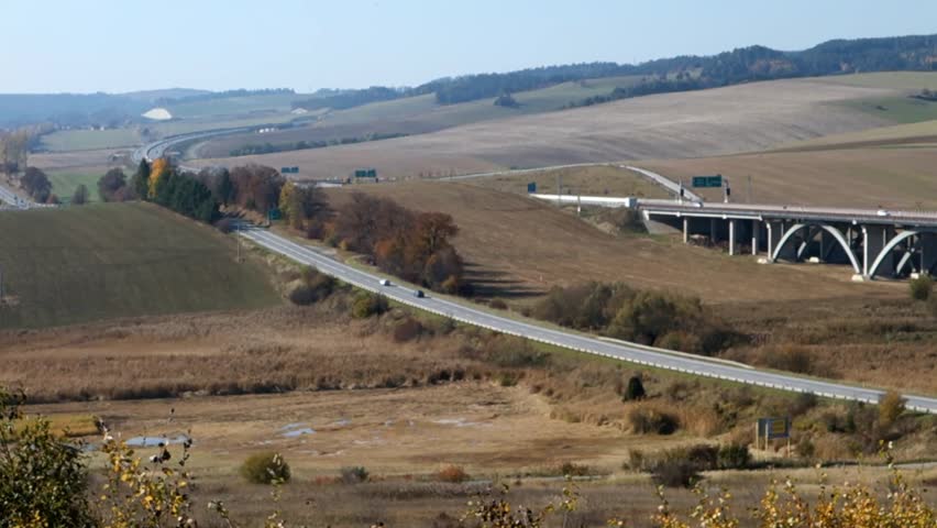 Highway bridge in countryside