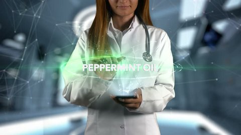 Female Doctor Hologram Medicine Ingredient PEPPERMINT OIL