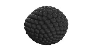 Abstract Black Metaball Sphere Object intro for your video