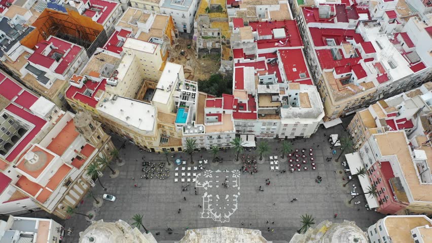 Cadiz in Spain from above