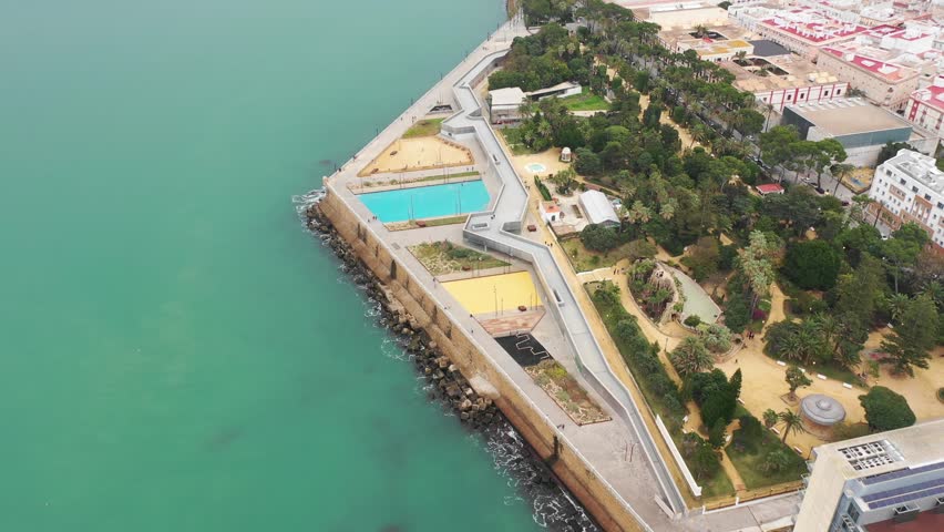 Cadiz in Spain from above