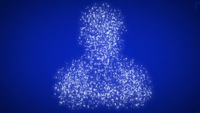 
Moving particles form a person's figure. Best for your business design - Powered by Shutterstock - Get 15% off with code: PIKWIZARD15