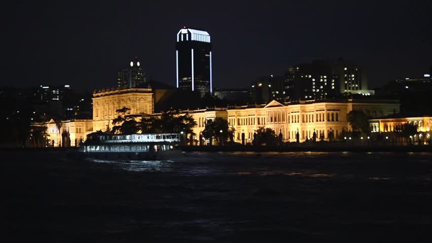 Dolmabahce Palace in Istanbul at Night