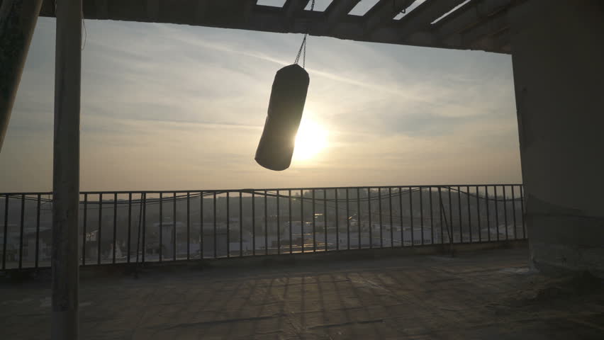 swinging boxing bag