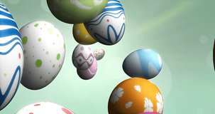 Flying Easter Eggs (Seamless) 3d rendering