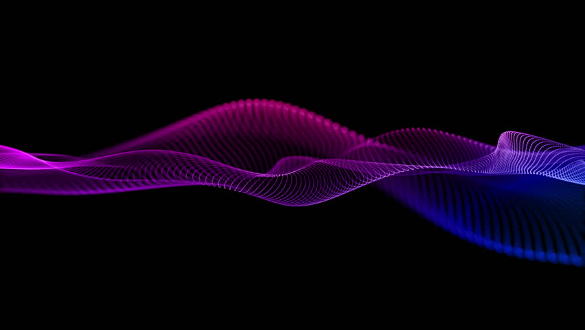 Digital multicolor wave particles form for digital background