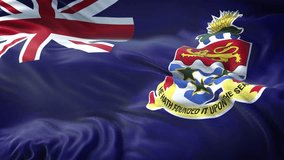 Realistic Flag of Cayman Islands