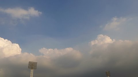 sky when raining at the stadium
