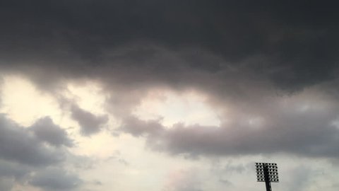 thunder after the rain at stadium, bangkok, thailand