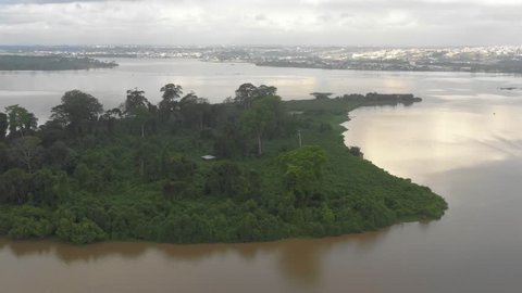 Abidjan, Iles des chauves-souris, Ivory Coast, Africa, by drone