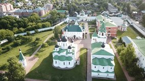 Aerial view of  russian landmark Spaso-Preobrazhensky monastery in Murom
