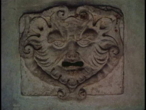 VENICE, ITALY, 1974, The Doge's Palace, stone letter slot, close up