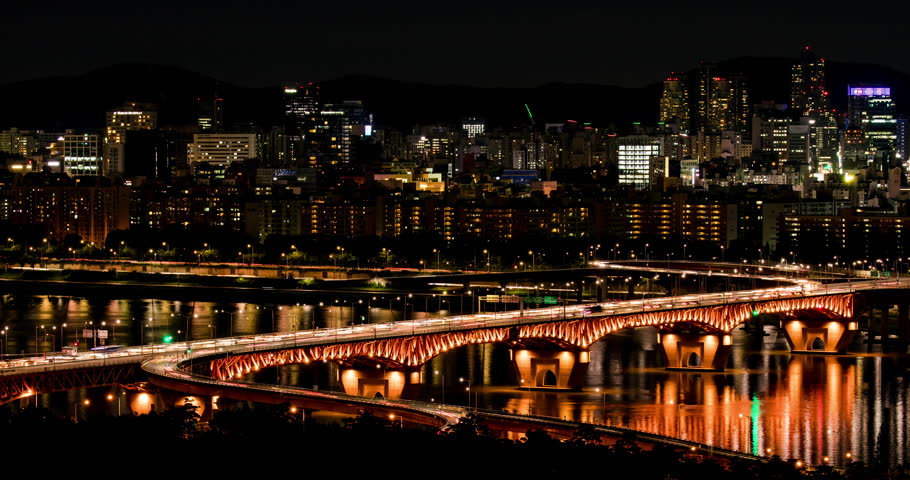 seoul night time lapse