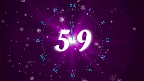 Countdown clock numbers on a pink background
