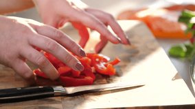 Woman preparing healthy food for cooking Video 