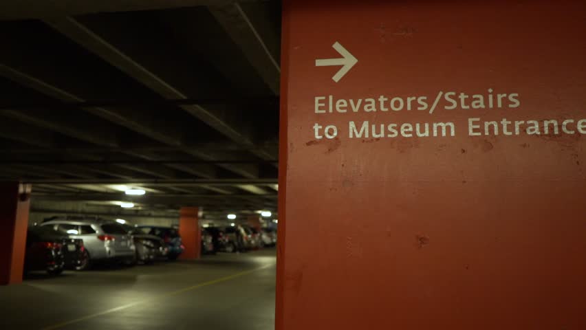 Parking Garage Entrance to a Museum