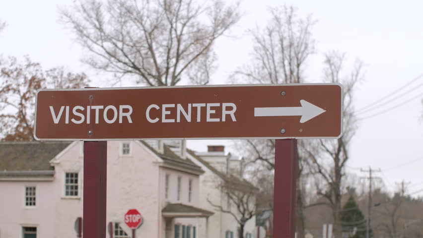 Brown visitors center sign full