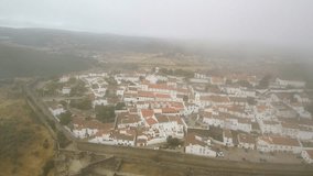 Aerial view in Marvao, Portugal. 4k Drone Video
