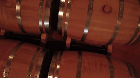 Aerial view, Wine Barrels, Barrels in a wine cellar, Winery, Bordeaux Vineyard
