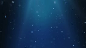 Blue Jellyfish are swimming in the deep dark sea. High quality animation. This video can be used as background or as stand-alone video. The video is a seamless loop. Full 4K 