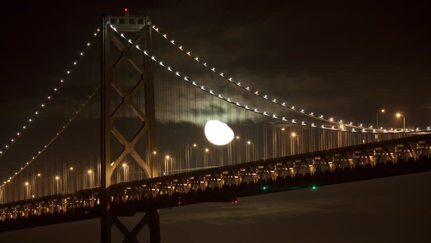 Bay Bridge Moon Timelapse