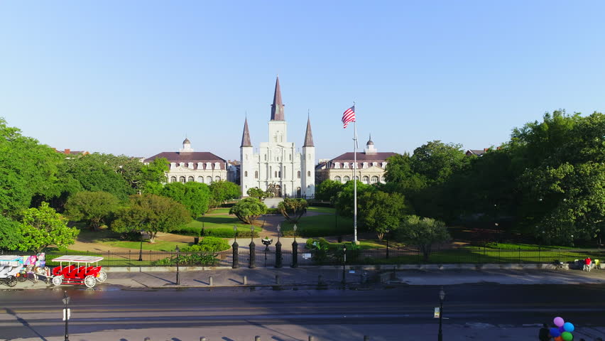 St. Louis Cathedral New Orleans aerial 