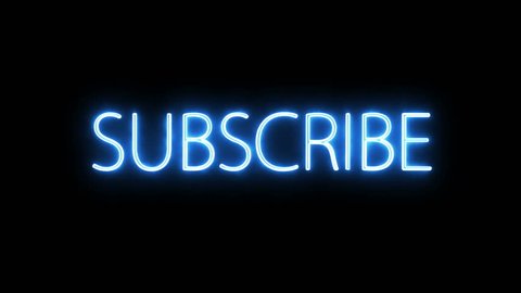 Animation Subscribe Button Glowing Blue Neon Stock Footage Video (100% ...