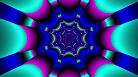 4K UHD Kaleidoscope seamless loop sequence patterns abstract multicolored motion graphics background.