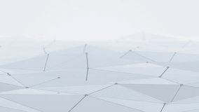 White smooth 3d polygonal background loop video