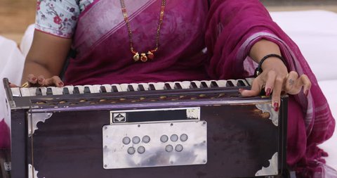 Female playing Harmonium 21st Oct 2018 Hyderabad India