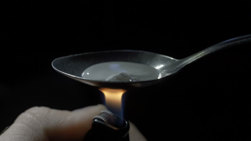 Cooking weed on a spoon