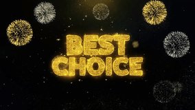 Best Choice Written Gold Glitter Particles Spark Exploding Fireworks Display 4K . Greeting card, Celebration, Party Invitation, calendar, Gift, Events, Message, Holiday, Wishes Festival . - Powered by Shutterstock - Get 15% off with code: PIKWIZARD15