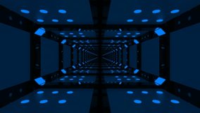 Blue Background Technology Tunnel