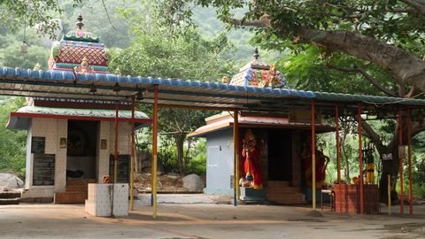 village temple near mountain
