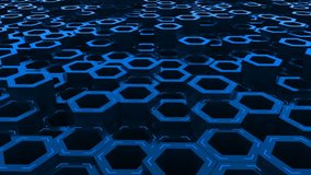 4K Futuristic Abstract Looped Hexagon Background