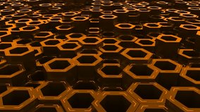 4K Futuristic Abstract Looped Hexagon Background