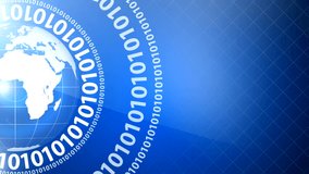 Globe animation background. Futuristic Bright Global Technology, Networking and Cloud Computing Design Concept with Globe and World Map Planet Earth global concept world data exchange binary code.  - Powered by Shutterstock - Get 15% off with code: PIKWIZARD15