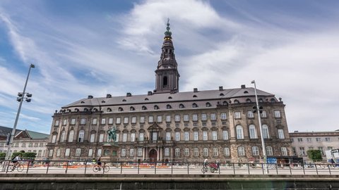 Hyperlapse video of Christiansborg Palace, Copenhagen, Denmark. 