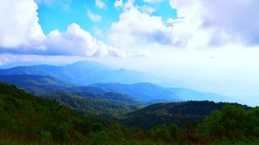 4K time lapse video of mointain with cloud flowing in Chiangmai province, Thailand.