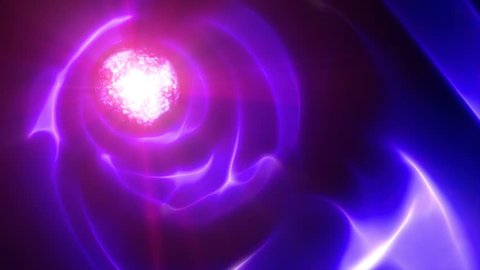 Abstract background animation shining light particles energy waves and streaks spiral vortex form loop