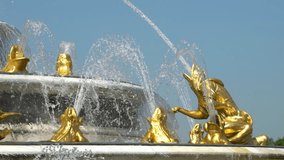 The famous Bassin de Latone Fountain of Palace of Versailles at France