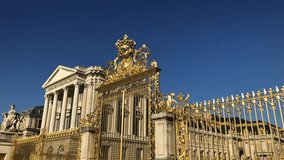 The goldern gate of the famous Palace of Versailles at France