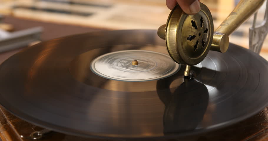 Vintage Gramophone Plays A Record Stock Footage Video 100 Royalty Free 1020328651 Shutterstock