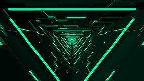 Technological Looped Abstract Background Hallway Tunnel