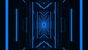Technological Looped Abstract Background Hallway Tunnel