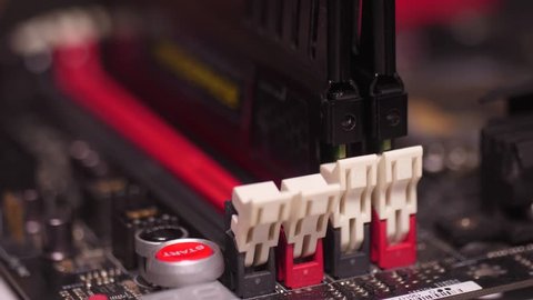 installing memory ram in computer motherboard 4k