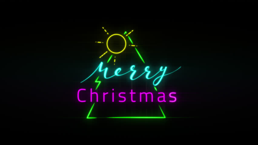 Neon Merry Christmas - High Stock Footage Video (100% Royalty-free) 1020410176 | Shutterstock