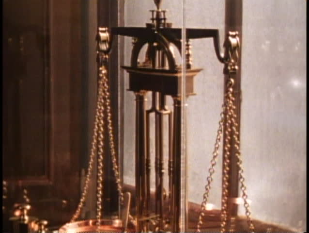 SAN FRANCISCO, CALIFORNIA, 1979, U.S. Mint, interior, gold scales, medium shot